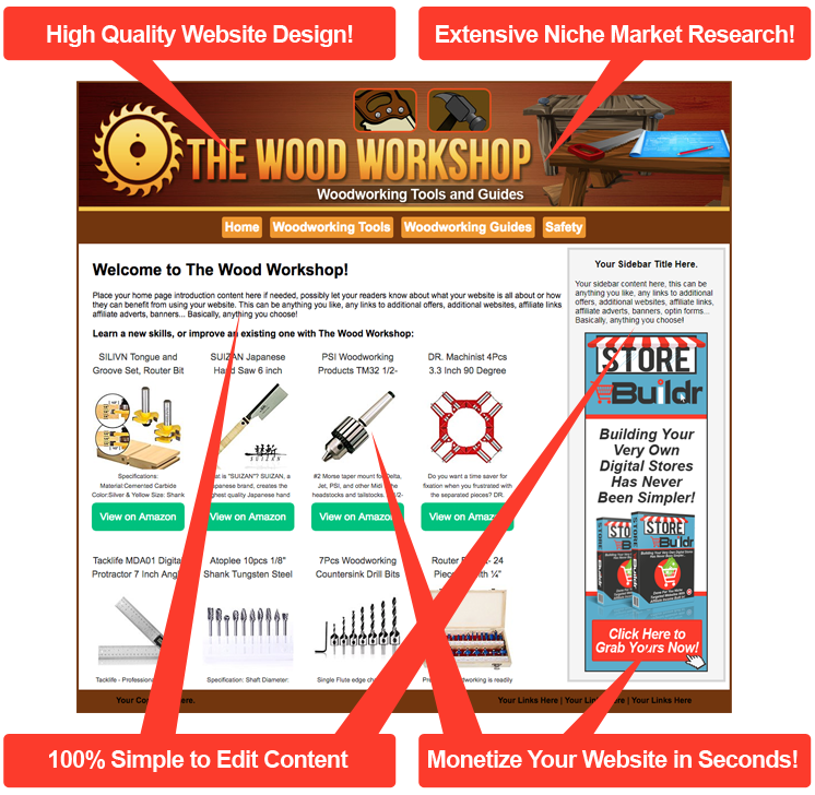 Store Buildr - The Wood Workshop — Store Buildr